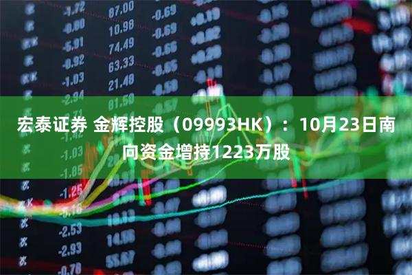 宏泰证券 金辉控股（09993HK）：10月23日南向资金增持1223万股